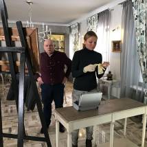 Елена Великанова на съемках фильма "Суфлер"