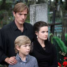 Петар Зекавица, Анна Пескова на съемках сериала "Фамильные ценности"