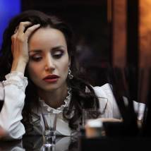 Мария Мина на съемках сериала "Фамильные ценности"