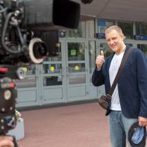 Сергей Горобченко на съемках сериала "Молодежка. Взрослая жизнь"