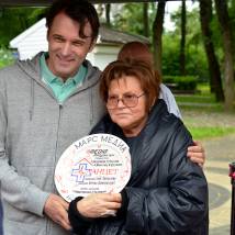 Елена Николаева, Павел Трубинер на съемках сериала "Ланцет"