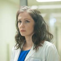 Полина Агуреева на съемках сериала "Ланцет"