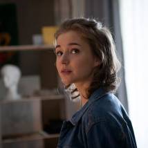 Любовь Константинова на съемках сериала "Наживка для ангела"