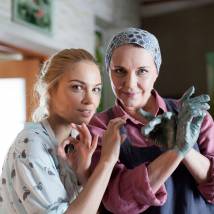 Татьяна Арнтгольц, Татьяна Лютаева на съемках сериала "Наживка для ангела"