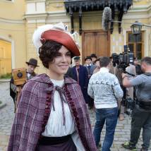 Ирина Антоненко на съемках сериала "Победители"