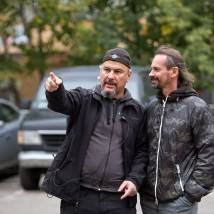 Слава Росс, Антуан Вивас-Денисов на съемках фильма "Оперетта капитана Крутова"