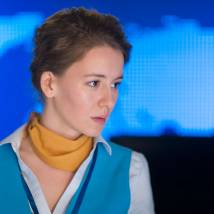 Ирина Старшенбаум на съемках сериала "Учителя"