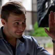 Станислав Ткаченко на съемках фильма "Счастливая жизнь Ксении"