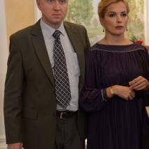 Мария Порошина, Олег Алмазов на съемках сериала "Черная кровь"