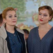 Мария Порошина, Дарья Щербакова на съемках сериала "Черная кровь"