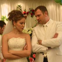 Петр Баранчеев, Дарья Щербакова на съемках сериала "Черная кровь"