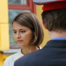 Любовь Аксенова на съемках сериала "Вокально-криминальный ансамбль"