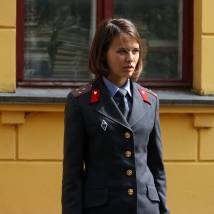 Любовь Аксенова на съемках сериала "Вокально-криминальный ансамбль"