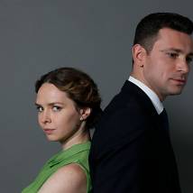 Елена Николаева, Антон Хабаров на съемках сериала "Свадьбы и разводы"