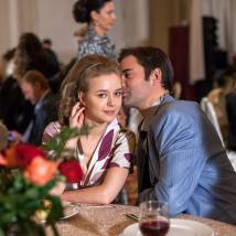 Любовь Константинова на съемках сериала "Березка"