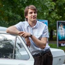 Михаил Пшеничный на съемках сериала "Березка"