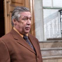 Михаил Ефремов на съемках сериала "Березка"