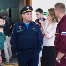 Ян Цапник, Валерия Федорович на съемках сериала "Команда Б"
