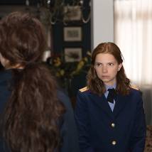 Мария Баева на съемках сериала "Коп"