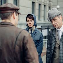 Кирилл Гребенщиков, Марина Ворожищева на съемках сериала "Заступники"
