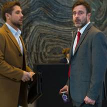 Роман Маякин, Алексей Матошин на съемках сериала "Триггер"