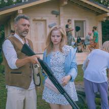 Сергей Шнуров, Александра Бортич на съемках фильма "Я худею"