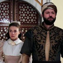 Александра Никифорова, Сади Джелиль Дженгиз на съемках сериала "Султан моего сердца"