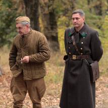 Александр Панкратов-Черный, Евгений Воловенко на съемках сериала "По законам военного времени 2"