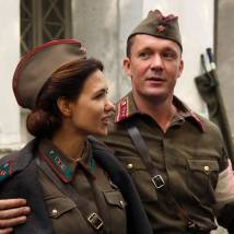 Екатерина Климова на съемках сериала "По законам военного времени 2"