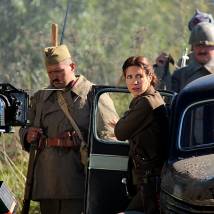 Екатерина Климова на съемках сериала "По законам военного времени 2"