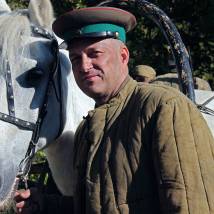 Евгений Воловенко на съемках сериала "По законам военного времени 2"