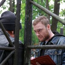 Сергей Галахов на съемках фильма "Сфинксы северных ворот"