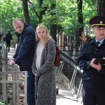 Елена Великанова, Максим Щеголев на съемках фильма "Сфинксы северных ворот"