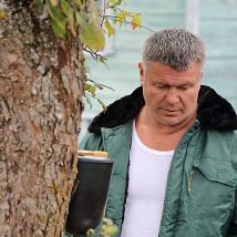 Олег Тактаров на съемках фильма "Остров обреченных"