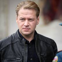 Алексей Барабаш на съемках фильма "Линия огня"