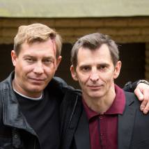 Александр Бухаров, Максим Дахненко на съемках сериала "Один"