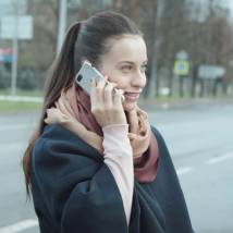 Алена Савастова на съемках фильма "Огненный ангел"