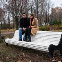 На съемках фильма "Огненный ангел"