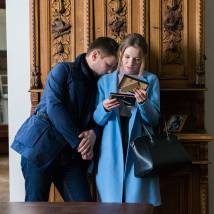 Полина Филоненко на съемках фильма "Огненный ангел"