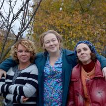 Елена Валюшкина, Юлия Ауг на съемках фильма "Соседи"