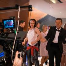 Даниил Воробьев на съемках сериала "Сальса"