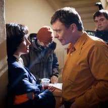 Павел Майков, Анастасия Макеева на съемках фильма "Икра"