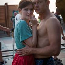 Дарья Калмыкова, Алексей Фатеев на съемках фильма "Курортный роман 2"