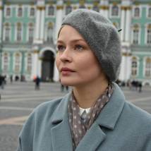 Юлия Пересильд на съемках фильма "Петербург. Любовь. До востребования"