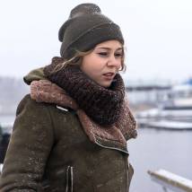 На съемках фильма "Северное сияние"