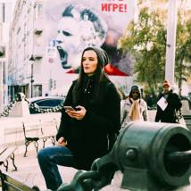 Паулина Андреева на съемках фильма "Любовницы"