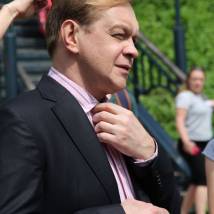Михаил Горевой на съемках фильма "Чужая дочь"