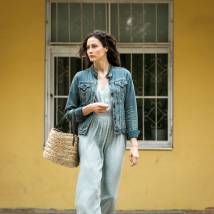 Елена Вожакина на съемках сериала "Лабиринты"