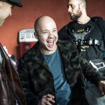 Евгений Стычкин на съемках фильма "Клубаре"