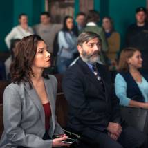Александра Урсуляк на съемках сериала "Хорошая жена"